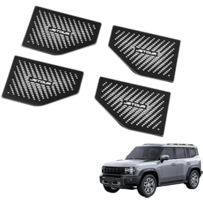 JETOUR 4Pcs Car Inner Door Handle Bowl Cover Fit For Jetour T2 20242025 Accessories Door Bowl Cover Stickers Car Accessories Interior Decoration Black - Image 1