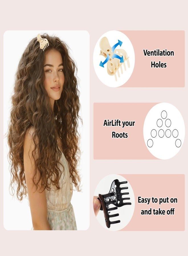 Chiplesier 12PCS Root Lifting Hair Clips for Volume, Curly Hair Root Lifter Tool, Volumizing Claw Clamps for Curly Hair, Non-slip Bounce Curl Volume Root Clips for Women Girls (Big and Small) - Image 5