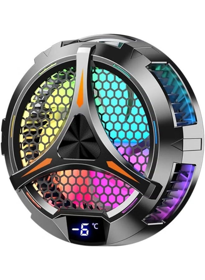 X42 Shelf Radiator Tablet Cooler RGB Coloured Light 10 cm Semi-Conductor Magnetic Cooler Cooling Fan for Tablet - Image 1