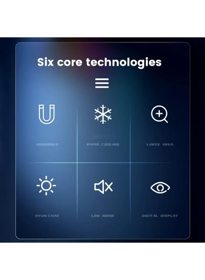 X42 Shelf Radiator Tablet Cooler RGB Coloured Light 10 cm Semi-Conductor Magnetic Cooler Cooling Fan for Tablet - Image 4