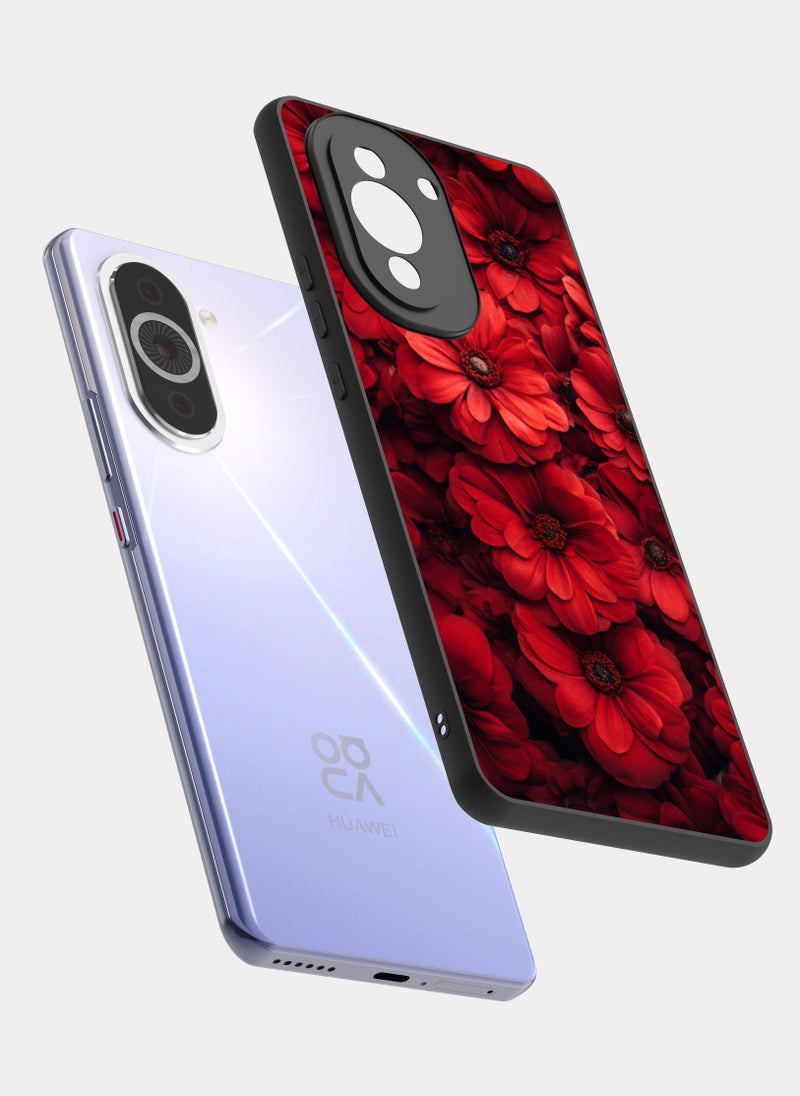PXLAAT Huawei Nova 10 case cover Red Flower - Image 2