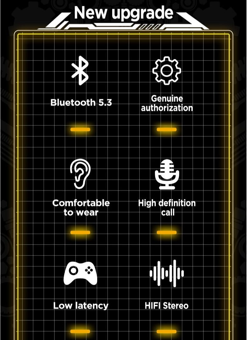 Transformers TF-T02 Bluetooth Wireless Headset HD Sound Quality Bluetooth 5.3 Hot Break Red - Image 3