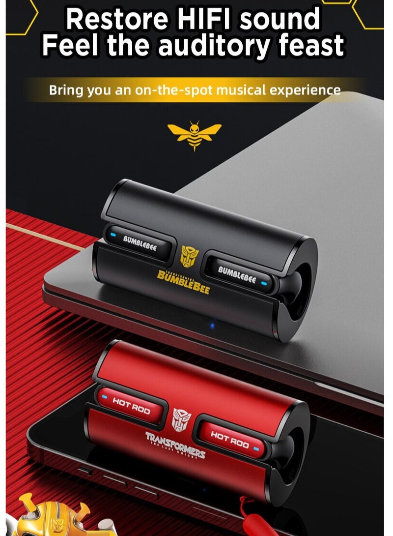 Transformers TF-T02 Bluetooth Wireless Headset HD Sound Quality Bluetooth 5.3 Hot Break Red - Image 5