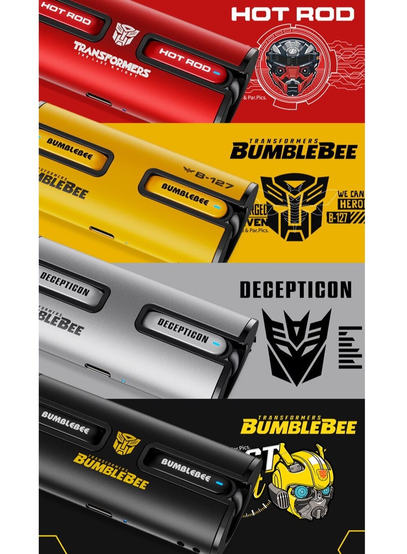 Transformers TF-T02 Bluetooth Wireless Headset HD Sound Quality Bluetooth 5.3 Hot Break Red - Image 4