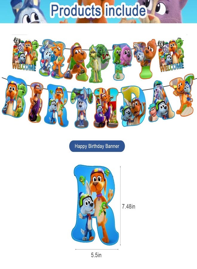 PINUO Go Dog Go Themed Birthday Party Supplies,Go Dog Go Balloons Decorations for Cartoon Dog Party Happy Birthday Balloons, Cupcake Toppers, Cake Toppers - Image 4