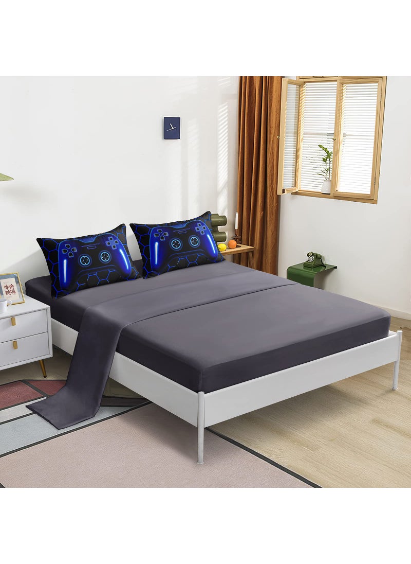 Z.Jian HOME Z.Jian HOME 6 Pieces Gaming Bedding Set Full Size for Boys Gamer Comforter Set for Boys Girls Kids Teens 6 Piece Bed in A Bag Video Game Bedding for Gamer Room Decorative Full45  - Image 5