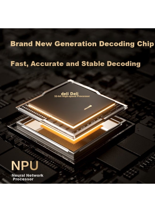 Deli Wireless Barcode Scanner Aa002W For Traceability, Medical Insurance Payment, Express Logistics Tracking, Barcode Scanning Device - Image 1