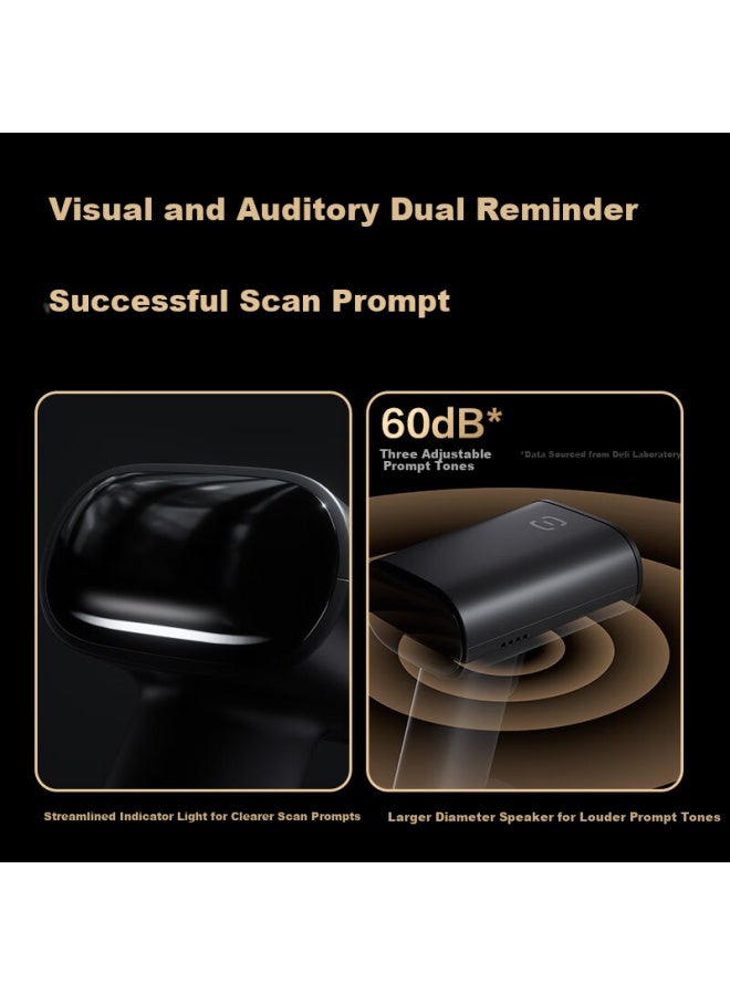 Deli Wireless Barcode Scanner Aa002W For Traceability, Medical Insurance Payment, Express Logistics Tracking, Barcode Scanning Device - Image 5