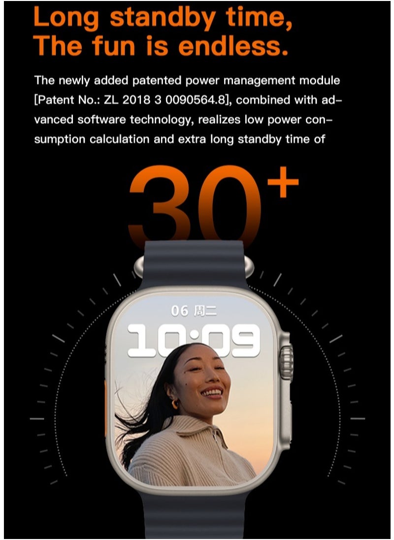 AROAQ - T900 Ultra Max 2.1 Inch Smart Watch with Wireless Headphones 2 in 1 - Image 1