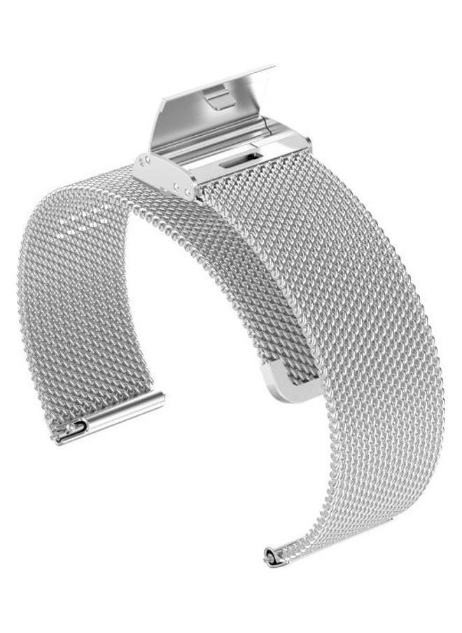 NIBEMINENT For Huawei GT/GT2 46mm/ Galaxy Watch Fossil Gen 5 Carlyle 46mm Mesh Wrist Strap Silver  - Image 3