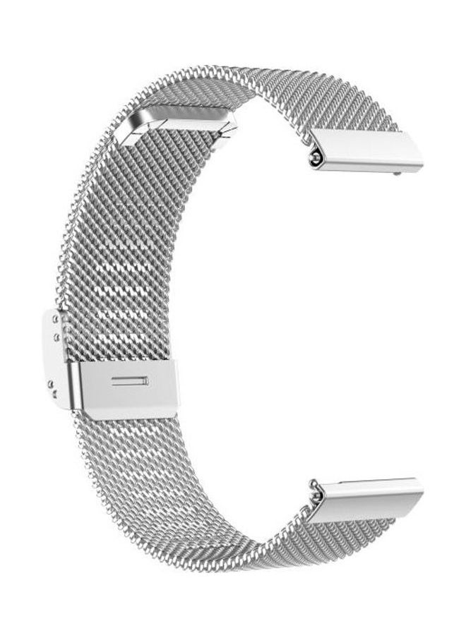 NIBEMINENT For Huawei GT/GT2 46mm/ Galaxy Watch Fossil Gen 5 Carlyle 46mm Mesh Wrist Strap Silver  - Image 2