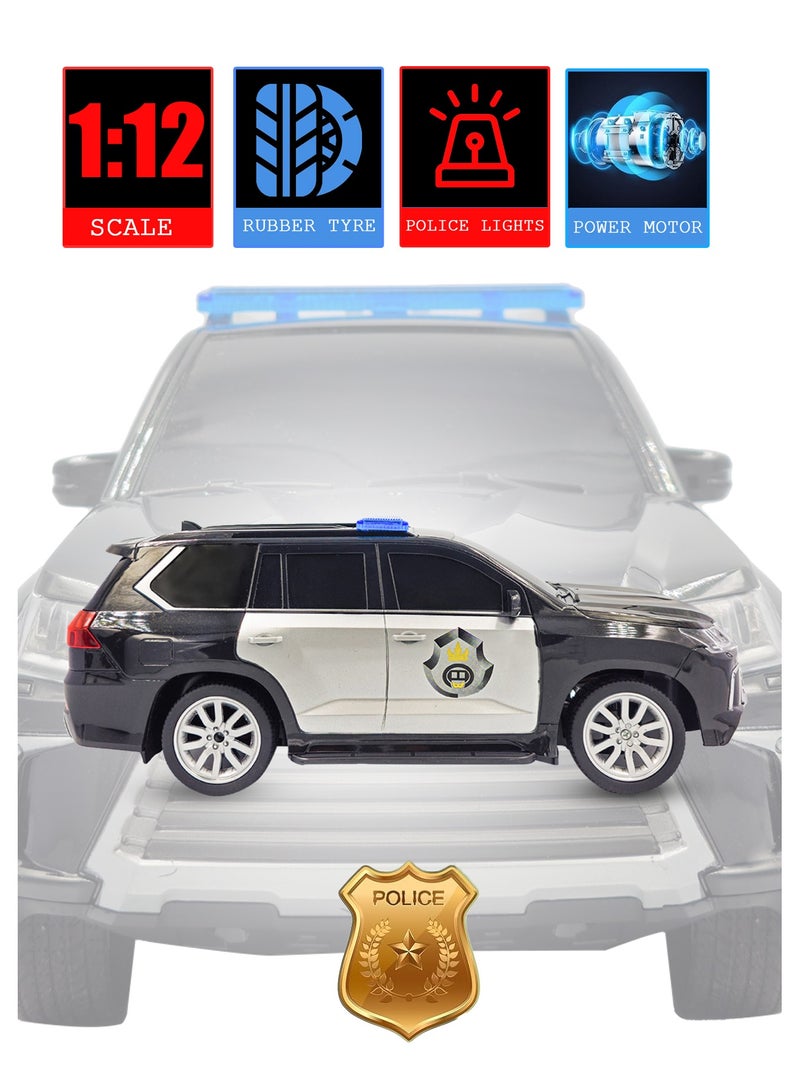 QX 1:12 Scale Remote Control Police SUV Toy Car Rechargeable battery with Lights and Sound - Image 2