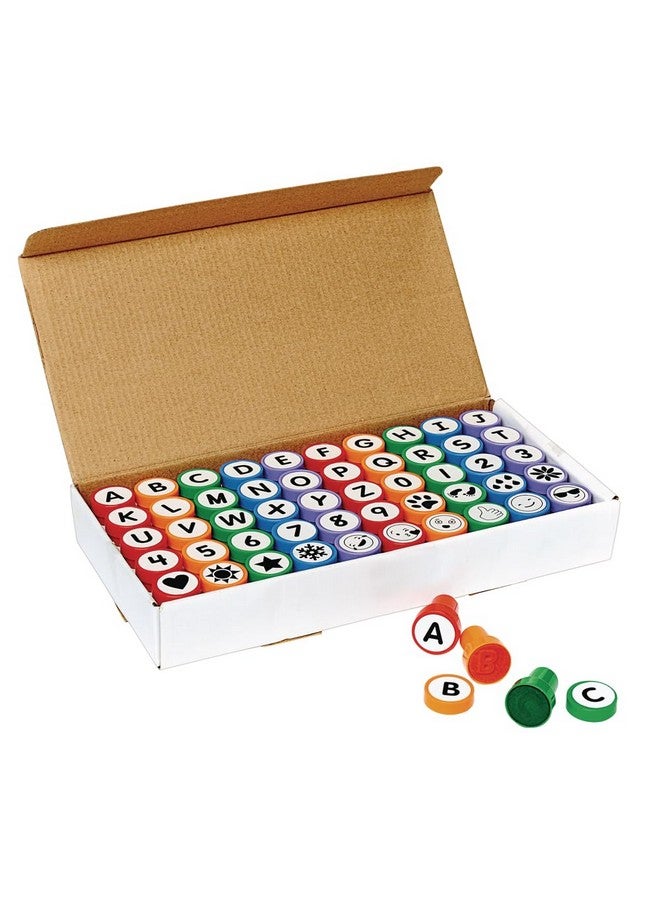 Colorations Colorations Letters & More Self Stampers, Set of 50, Emoji, Multi-Pack, Assorted Colors, DIY Craft for Kids, Arts & Crafts, Language, Self Inking, Party Gifts, Screen-Free Activity - Image 1