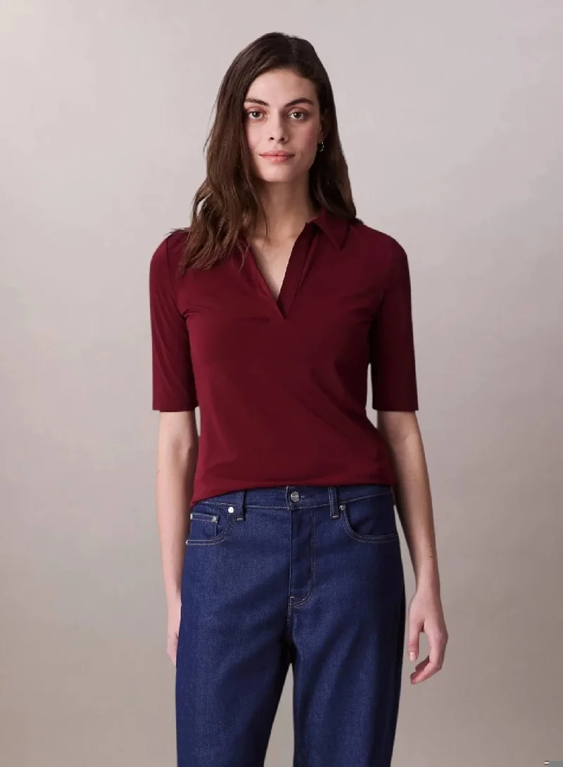 Crepe Jersey Polo
