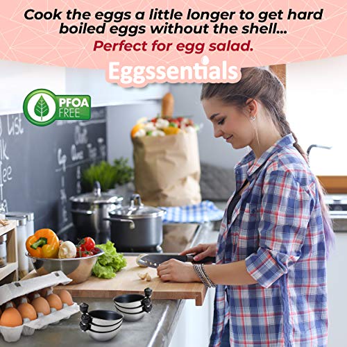 Eggssentials Egg Poacher Replacement Spare Stainless Steel 68mm in Diameter Anti-Stick PFOA Free Individual Removable Poaching Cups (6) - Image 3