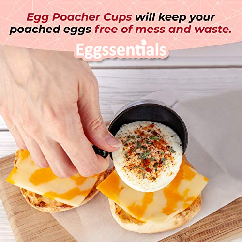 Eggssentials Egg Poacher Replacement Spare Stainless Steel 68mm in Diameter Anti-Stick PFOA Free Individual Removable Poaching Cups (6) - Image 4
