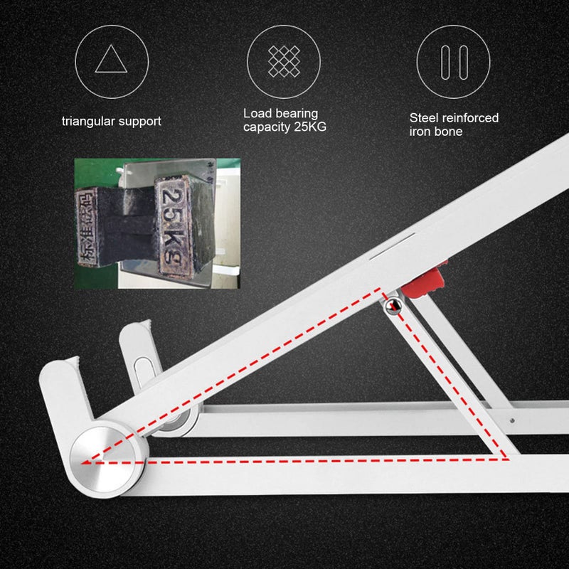 Adjustable Foldable Laptop Stand with Telescopic Baffle Ergonomic Riser for Collaborative Work - Image 5