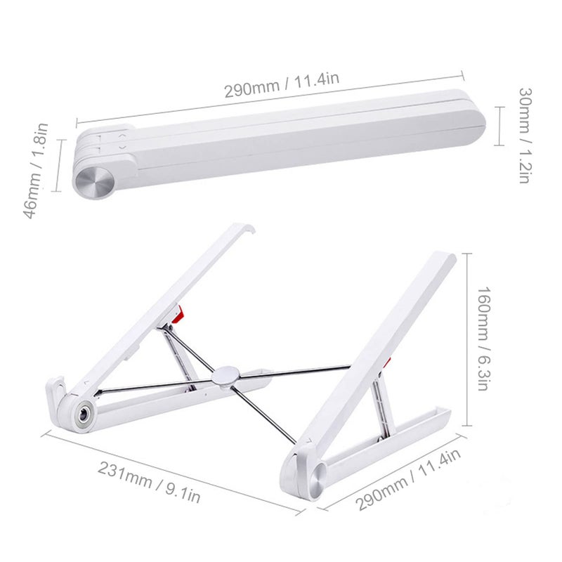 Adjustable Foldable Laptop Stand with Telescopic Baffle Ergonomic Riser for Collaborative Work - Image 3