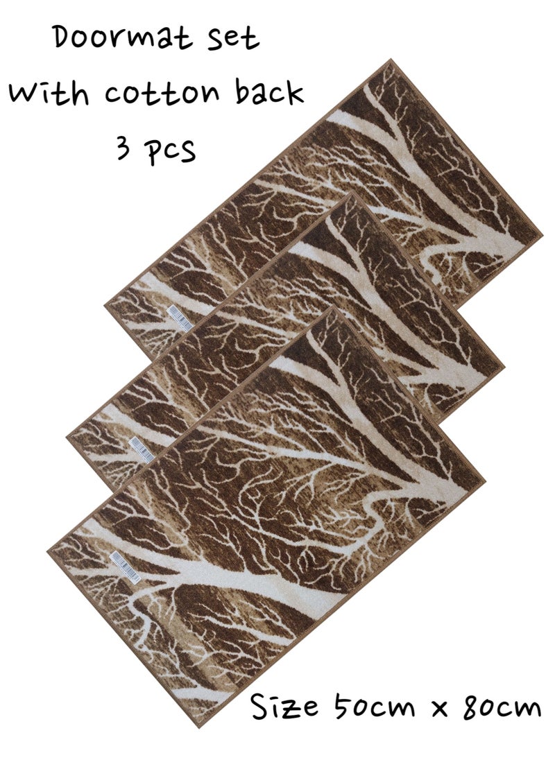 Mac Carpet Lightweight 3Pcs of door mat with cotton back (size 50 * 80cm) Asly  - Image 1