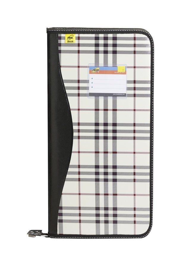 تريو حقيبة تنظيم ملفات ثلاثية - حافظة ملفات متعددة الأغراض من الجلد الصناعي بحجم قانوني، حامل ملفات شهادات للمكاتب، تحتوي على 20 ورقة، للرجال والنساء - Image 1