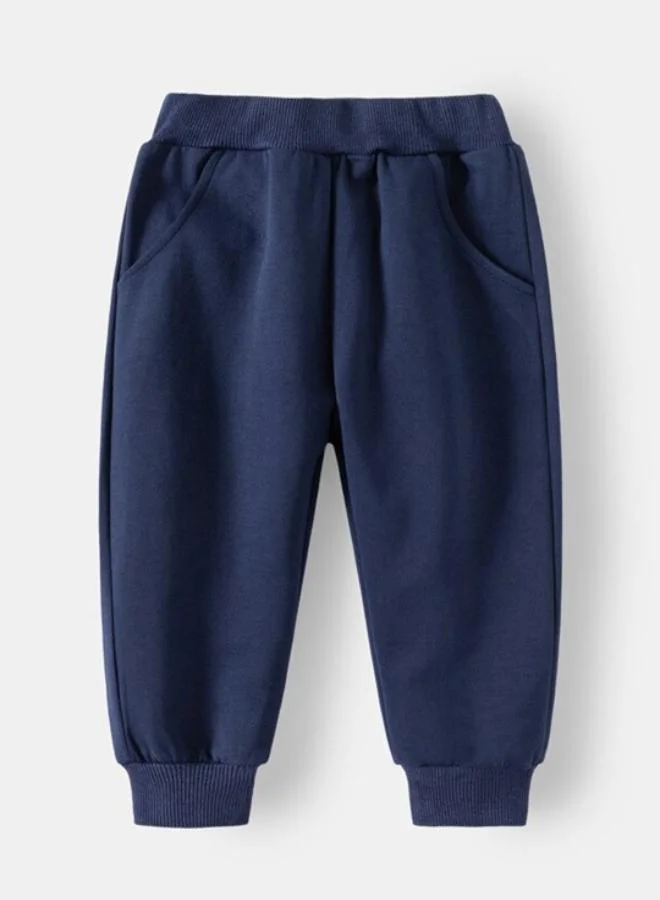 YUNIQEE Brown Crew Neck Long Sleeve Printed Pullover With Track Pant