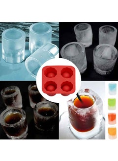 İles Gurme Iles Gurme Shot Glass Ice Mold, Silicone, Red  - Image 4