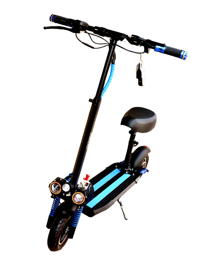 BOSS LIFE STYLE - Boss Lifestyle Electric Scooter with Seat with Top Speed 40km With 3 Gear of Different Speed 2 remotes anti theft system with ABS breaks 3 bright lights and floor strip lights of different Colors - Image 1