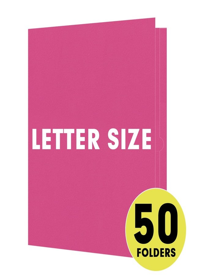 RAZCC Two Pocket Folders, 50 Pack 2Pocket Folders Fit Letter Size Paper, Paper Folders with Pockets for School Office Business Home, Magenta - Image 5