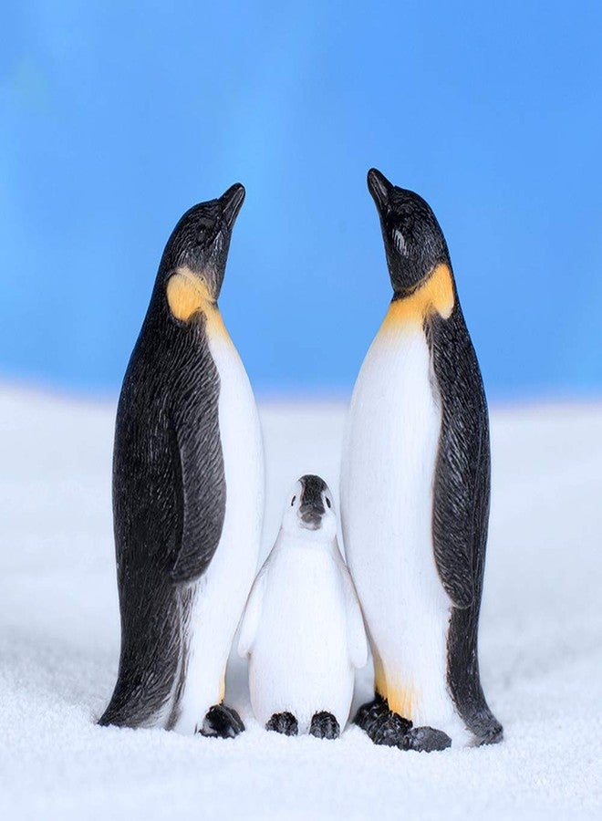 MAOMIA مجموعة ماوميا المكونة من 6 قطع من مجسمات حيوانات المحيط اللطيفة على شكل بطريق للأطفال، مجموعة مجسمات واقعية لبطريق من القطب الجنوبي، بيض عيد الفصح، زينة للكيك، هدية عيد الميلاد - Image 2