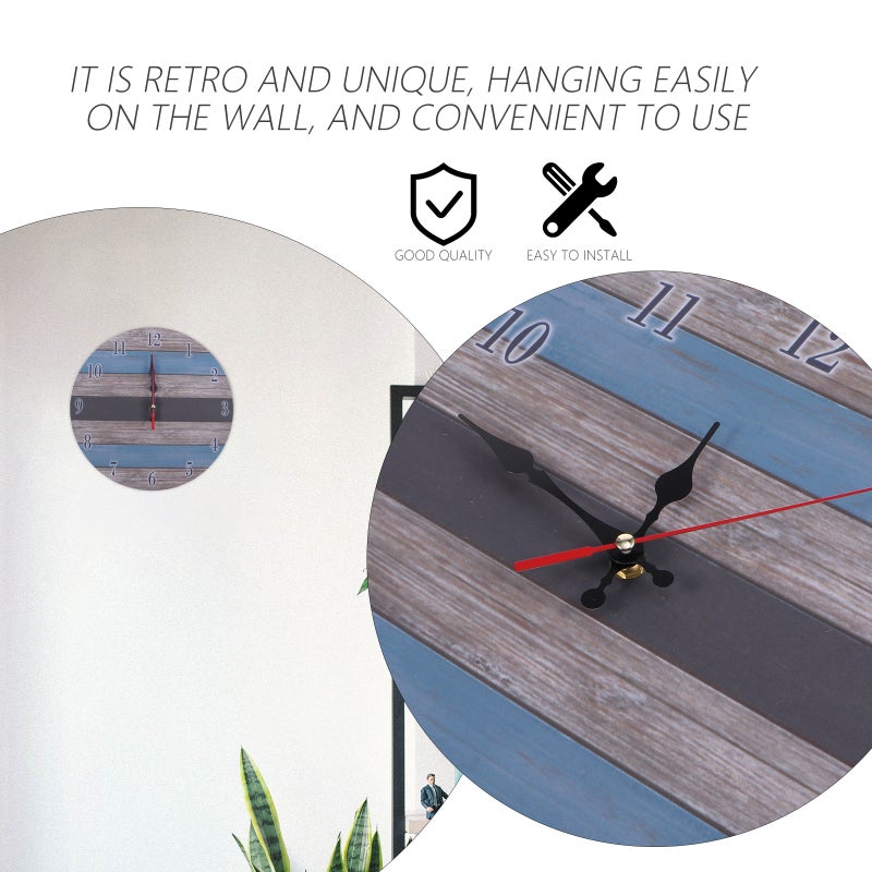 Rustic Wall Clock Decoration Household Hanging Clock Clock Adornment - Image 5