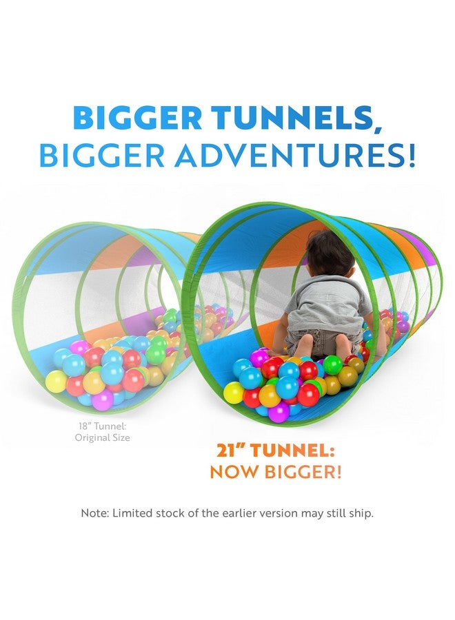 Playz 5-Piece Kids Pop Up Play Tent Crawl Tunnel And Ball Pit With Basketball Hoop Playhouse For Boys, Girls, Babies, And Toddlers (Purple, Orange, Yellow, Red, Blue) - Image 2