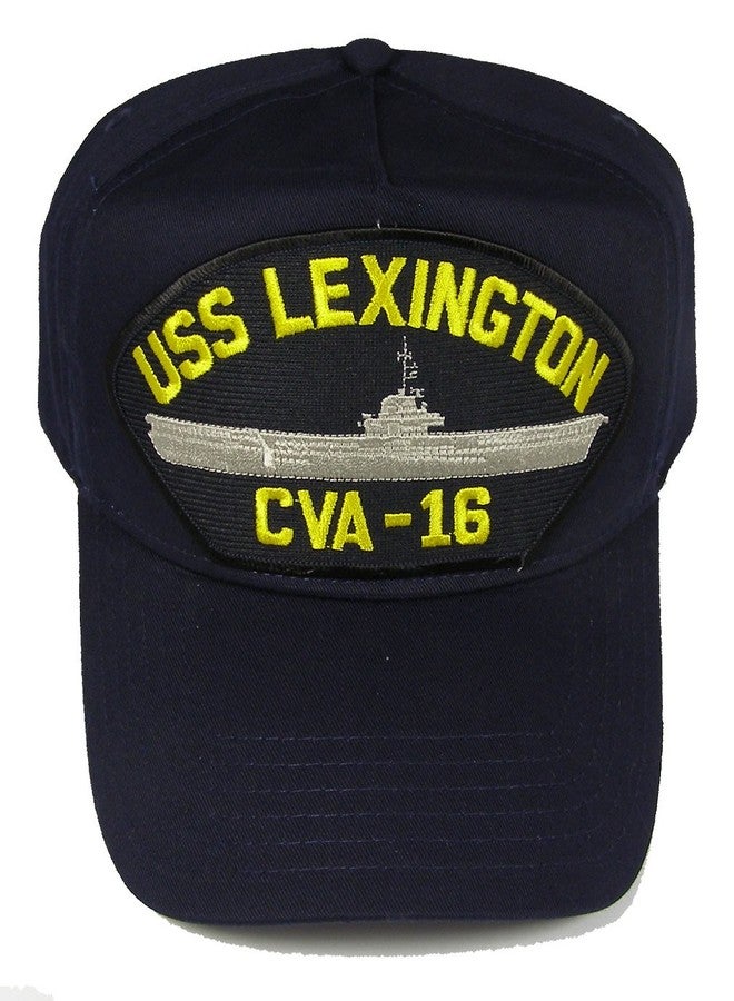 EC USS Lexington CVA-16 HAT - Navy Blue - Veteran Owned Business