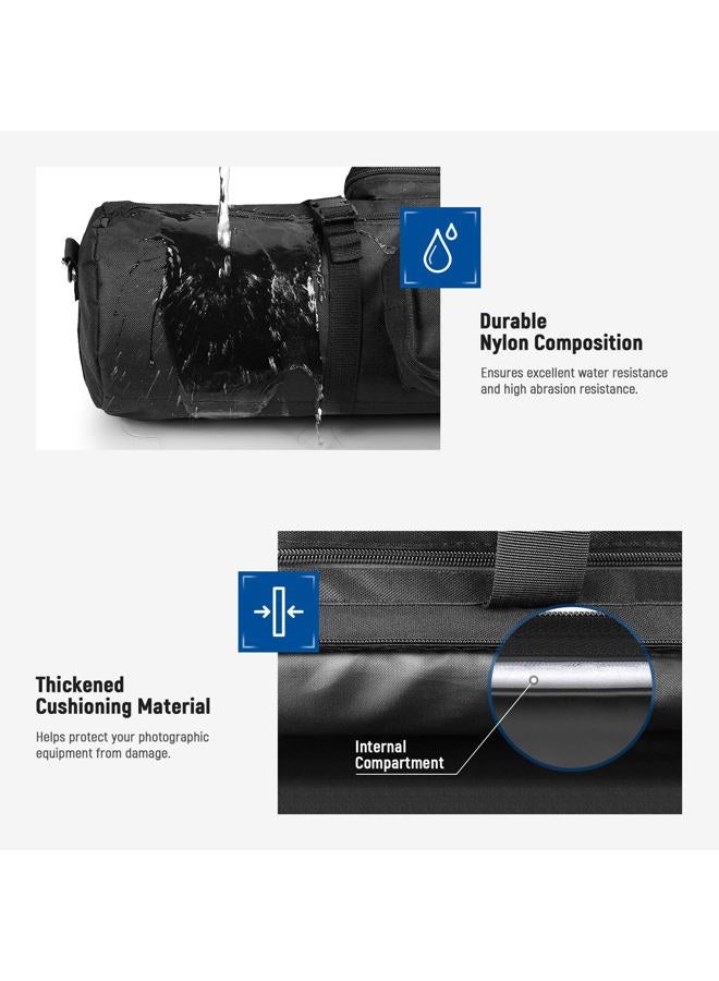 Neewer Tripod Carrying Case, Heavy Duty Waterproof Nylon Bag with Handles & Shoulder Straps, Compact Case with Full Length Zippered Closure, External Pocket for Light Stand/Boom Stand/Tripod, Black, - Image 5