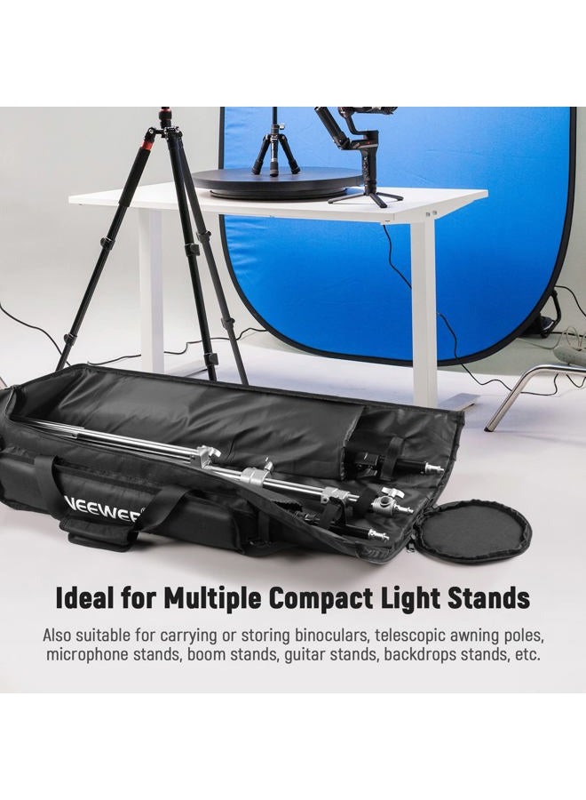 Neewer Tripod Carrying Case, Heavy Duty Waterproof Nylon Bag with Handles & Shoulder Straps, Compact Case with Full Length Zippered Closure, External Pocket for Light Stand/Boom Stand/Tripod, Black, - Image 3