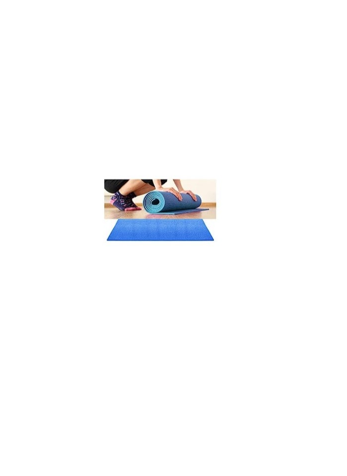 Generic - SportQ Non-Slip Yoga Mat, 6mm Thick Nitrile Rubber, Ideal for Home and Gym Exercises blue - Image 1