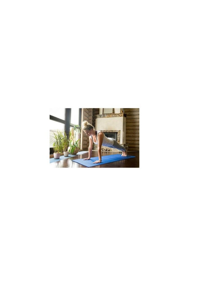 Generic - SportQ Non-Slip Yoga Mat, 6mm Thick Nitrile Rubber, Ideal for Home and Gym Exercises blue - Image 1