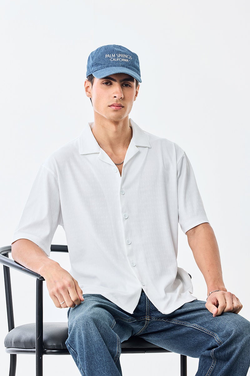 SNITCH Box Fit Half Sleeves Stretch Shirt - Image 1