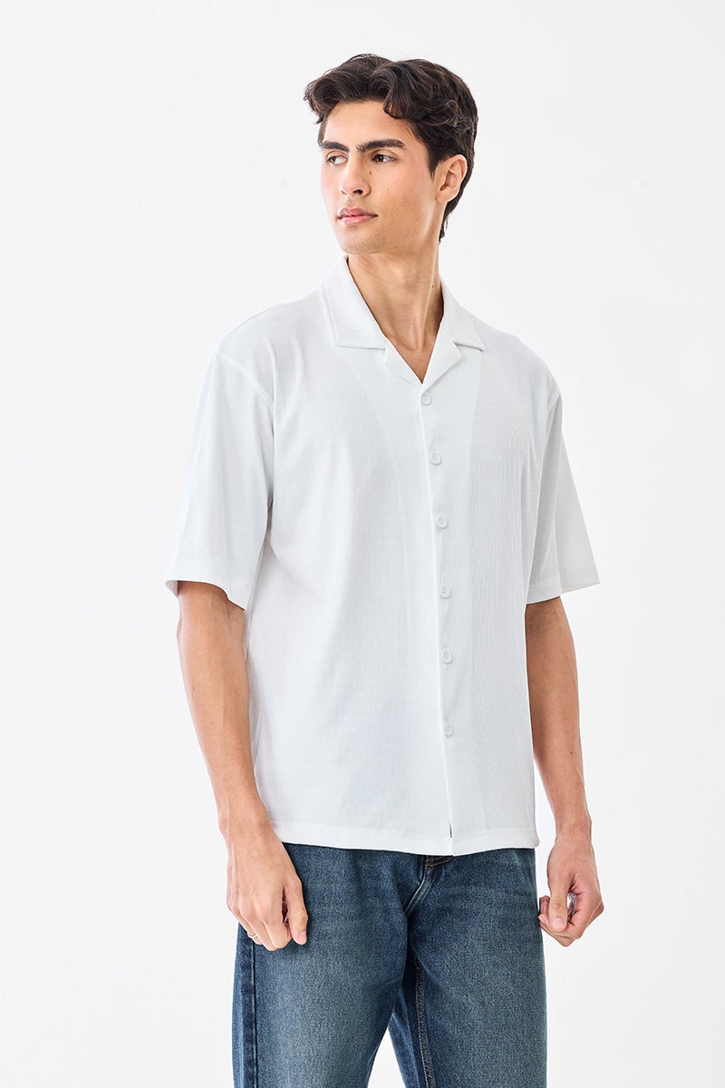 SNITCH Box Fit Half Sleeves Stretch Shirt - Image 4