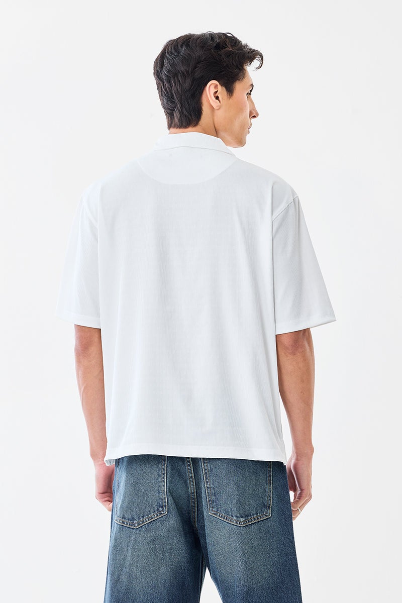 SNITCH Box Fit Half Sleeves Stretch Shirt - Image 5