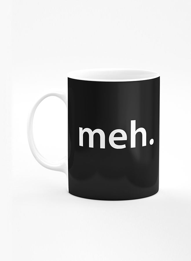 Stylizedd Designer Printed Coffee Mug with Heavy Duty Handle 11oz Ceramic Personalised Gift Mugs Cup [Microwave Safe & Dishwasher Proof] - Meh - Image 1