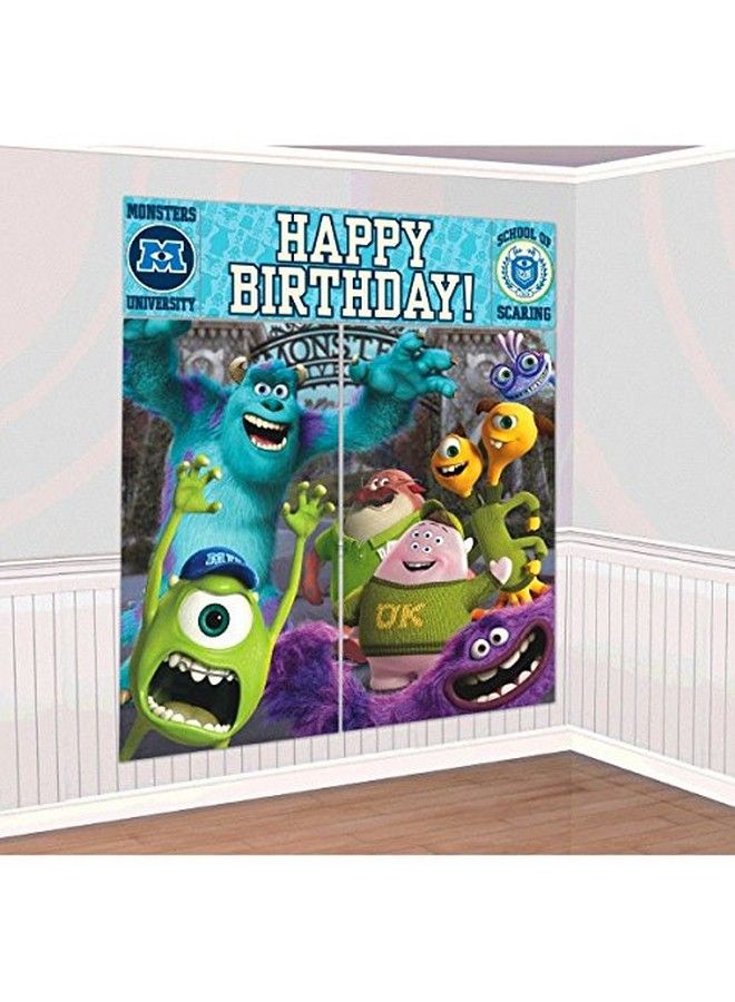 Amscan مجموعة تزيين جدران حفلة عيد الميلاد من مونسترمازينغ - جامعة الوحوش من ديزني (5 قطع)، متعددة الألوان، 59" × 65" - Image 2