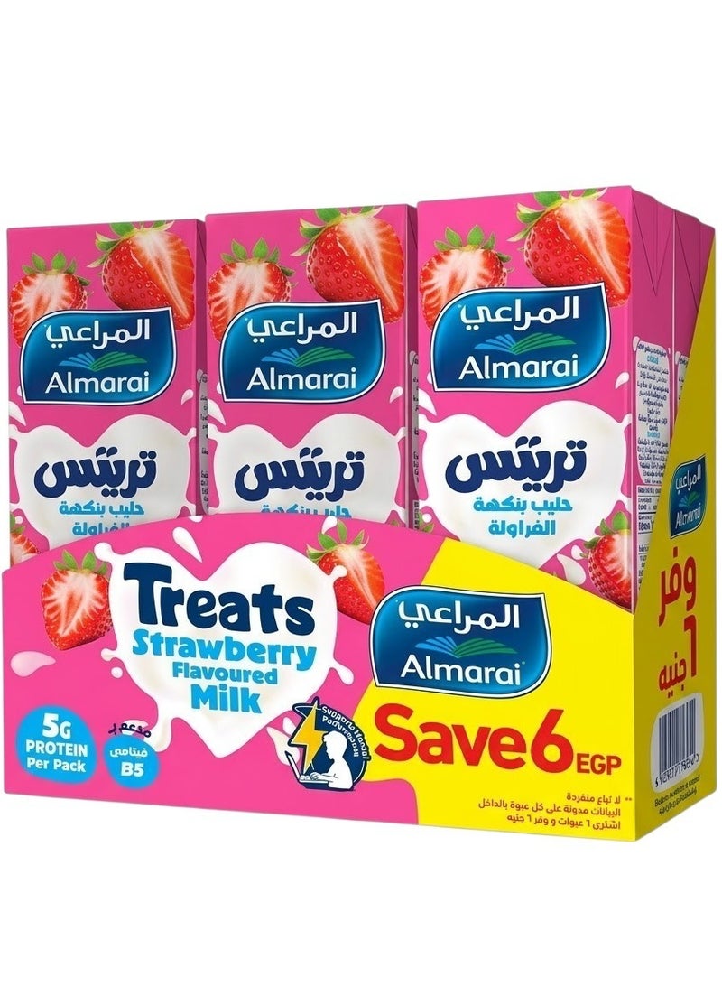 Almarai Treats Strawberry Milk Offer ـ 6 Pieces × 200 ml - Image 1