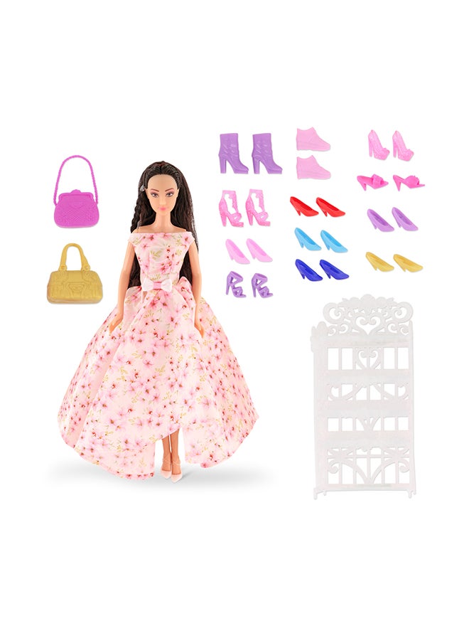 Fulla Boutique Doll With Shoes And Bags – Includes 10 Pairs Of Shoes, 2 Handbags, Ankle Boots And Shelf Fashion Fun For Girls Who Love Dressing Up- Great Gift For Pretend Styling Play, Perfect For Eid Gifting  - Image 5