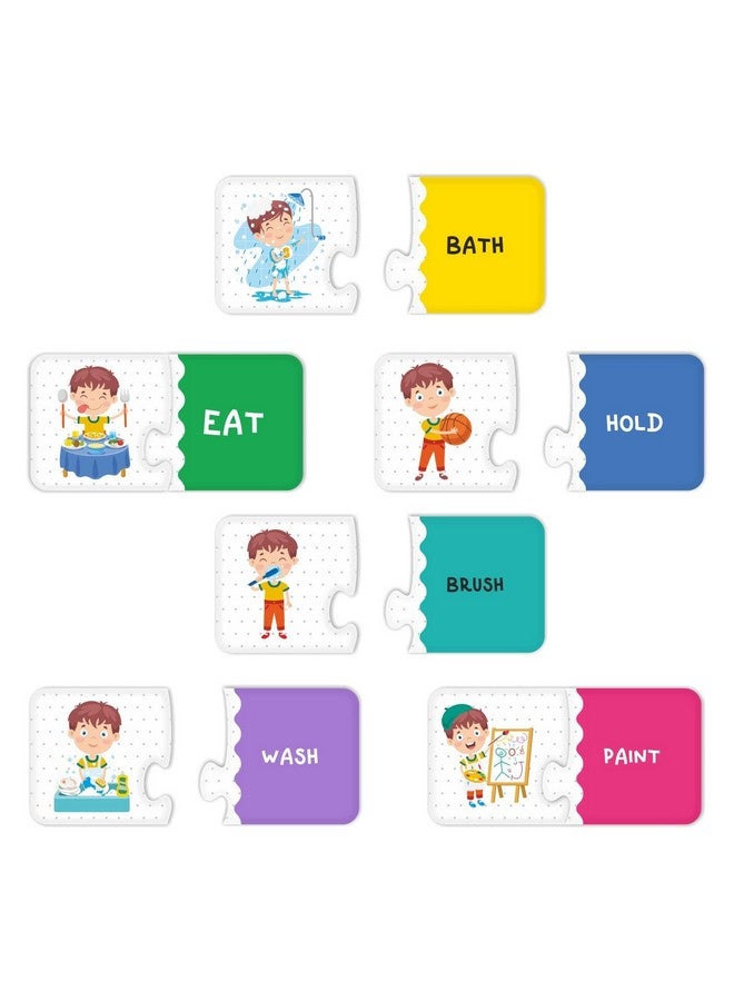 Webby Action Word 2 Pieces Learning Pack Jigsaw Puzzle, Montessori Early Educational Pre School Puzzle Toys For 3+ Years Kid - Image 4