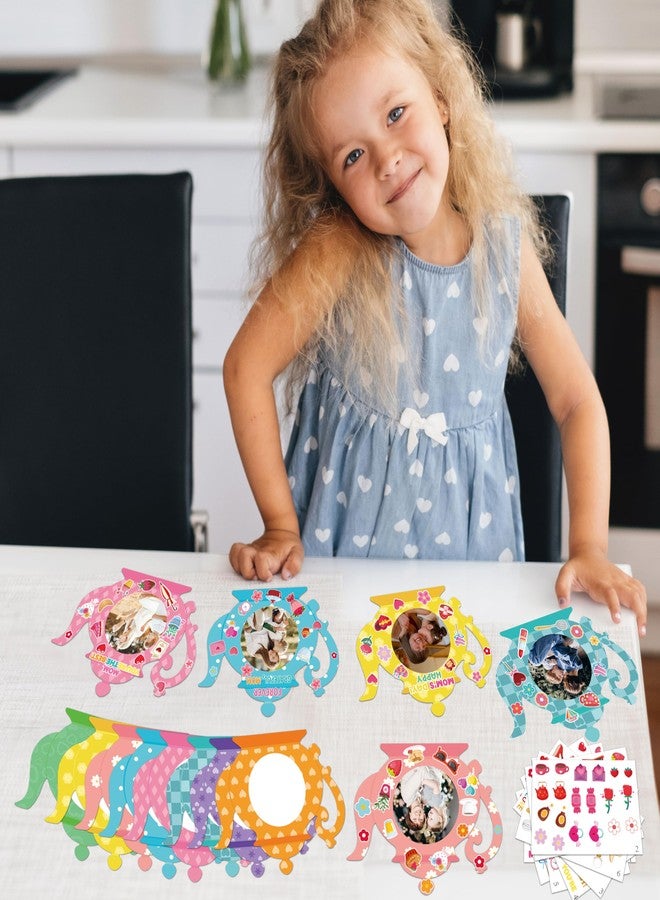 80UncleKimby 56 Packs Mothers Day Crafts for Kids Classroom - Bulk DIY Teapot Picture Frame Paper Kits for Gifts, Tea Party Favors - Image 2