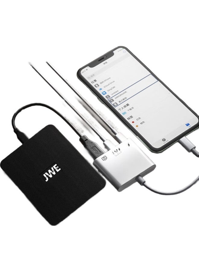 Jowoye Apple Phone Adapter, Iphone External Usb Drive, Usb 3.0 Hard Drive Converter, Type-C/Ipad Tablet Keyboard Mouse Camera Otg Cable - Image 3