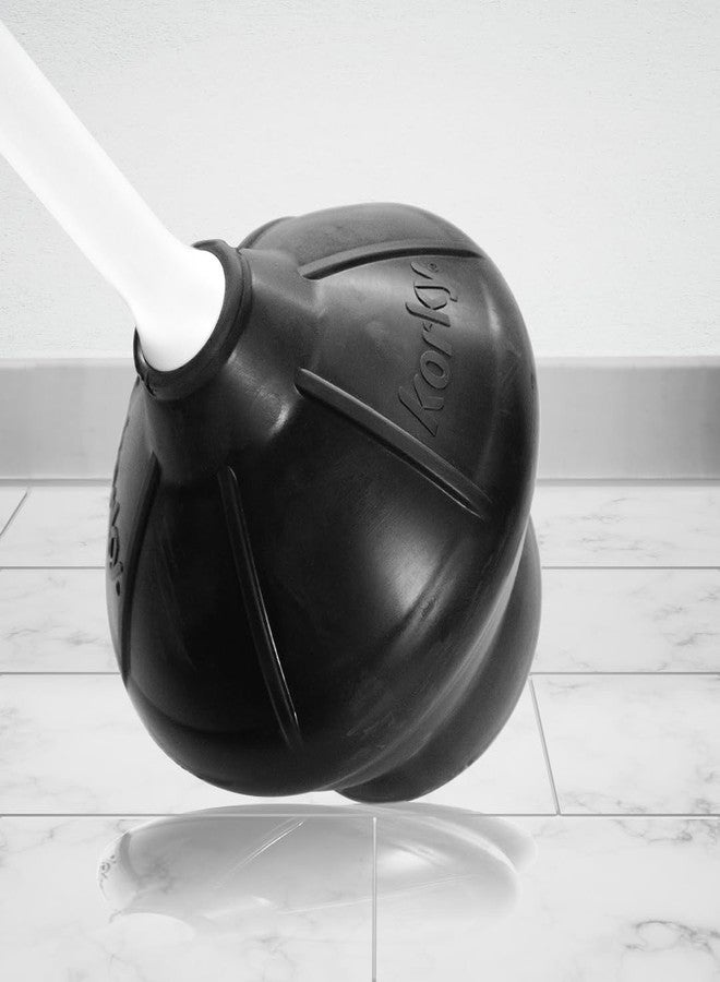 Korky Toilet Plunger - Fits All Bowl Shapes - Clears Common Clogs - Flexible Rubber for Effective Plunge - All Purpose Power Plunger - Image 3