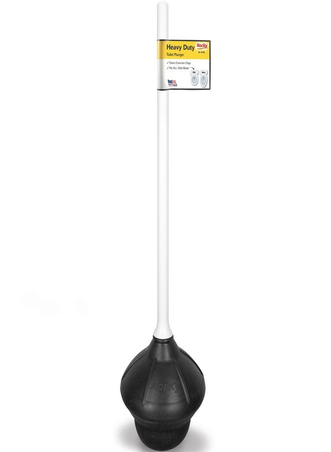 Korky Toilet Plunger - Fits All Bowl Shapes - Clears Common Clogs - Flexible Rubber for Effective Plunge - All Purpose Power Plunger - Image 1
