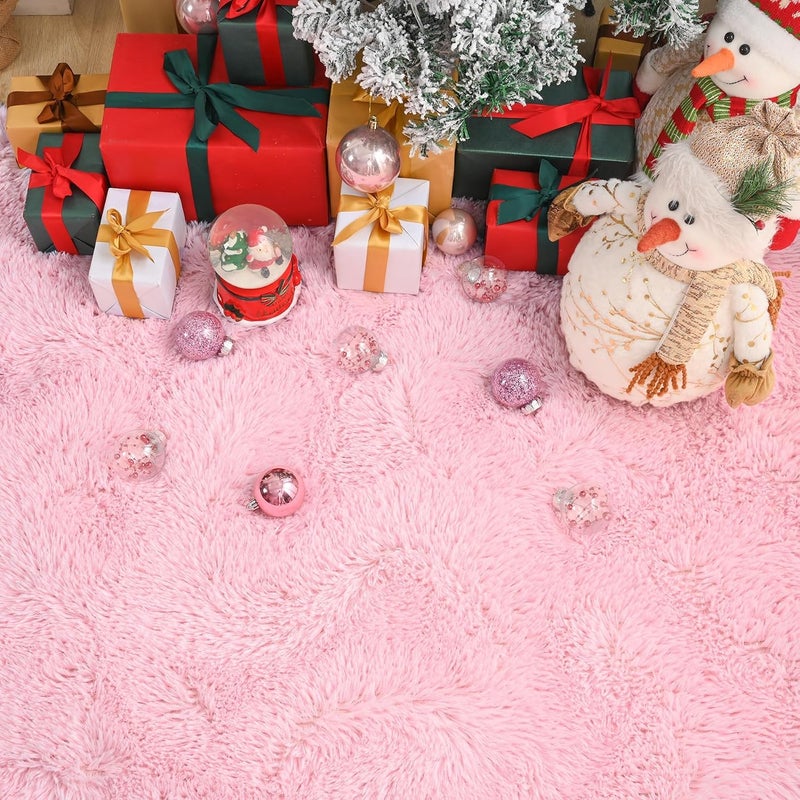 Keeko Pink Small Runner Rugs for Bedroom Girls, 2x4 Fluffy Bedside Kids Room Rug Shag Cute Indoor Throw Rugs Fuzzy Area Carpet for Baby Kid Girl Child Room Nursery Living Room Decor - Image 5