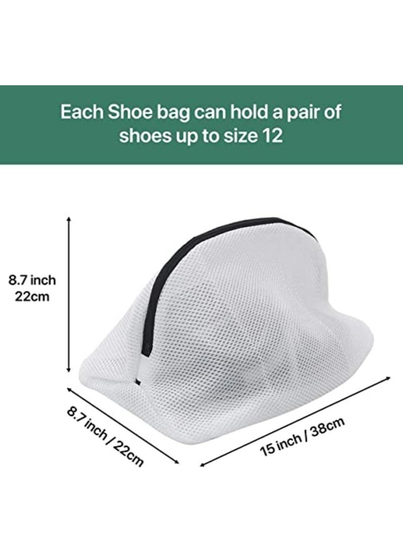 MIRFA Shoe Washing Bags - Pack of 2 - Reusable Mesh Shoe Laundry Bags - Fit up to Men’s Size 12  - Image 2